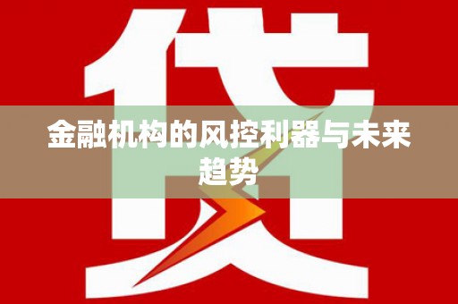 武进金融机构的风控利器与未来趋势