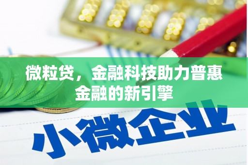 循化微粒贷，金融科技助力普惠金融的新引擎