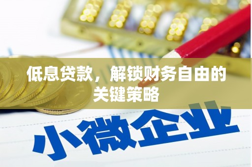 隆阳低息贷款，解锁财务自由的关键策略