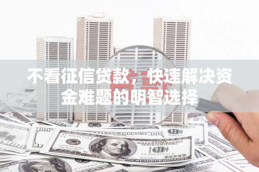 大林不看征信贷款，快速解决资金难题的明智选择
