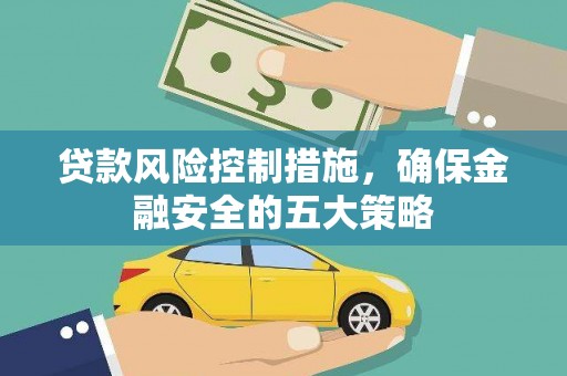 岷县贷款风险控制措施，确保金融安全的五大策略