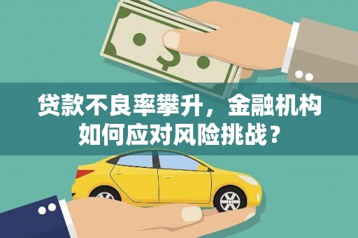 深坑贷款不良率攀升，金融机构如何应对风险挑战？