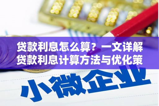 武侯贷款利息怎么算？一文详解贷款利息计算方法与优化策略