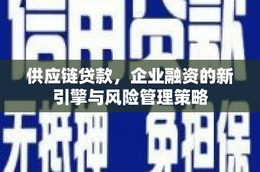 息县供应链贷款，企业融资的新引擎与风险管理策略