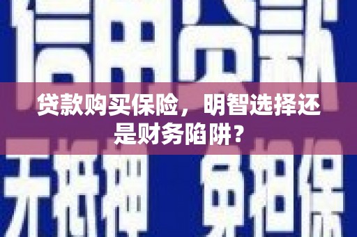 朔州贷款购买保险，明智选择还是财务陷阱？