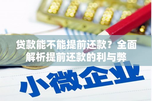 平顶山贷款能不能提前还款？全面解析提前还款的利与弊