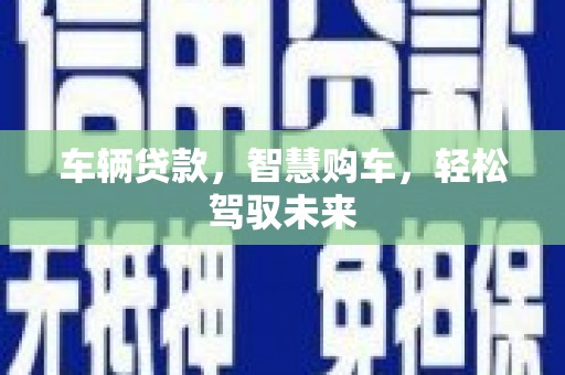 横峰车辆贷款，智慧购车，轻松驾驭未来