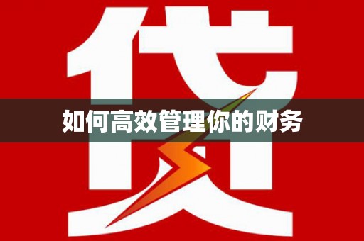 苏尼特右旗如何高效管理你的财务